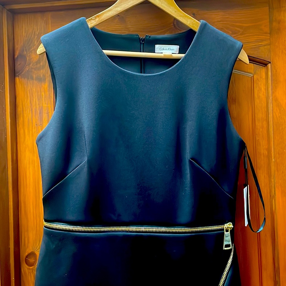 Calvin Klein Black Scuba Size 12 Dress